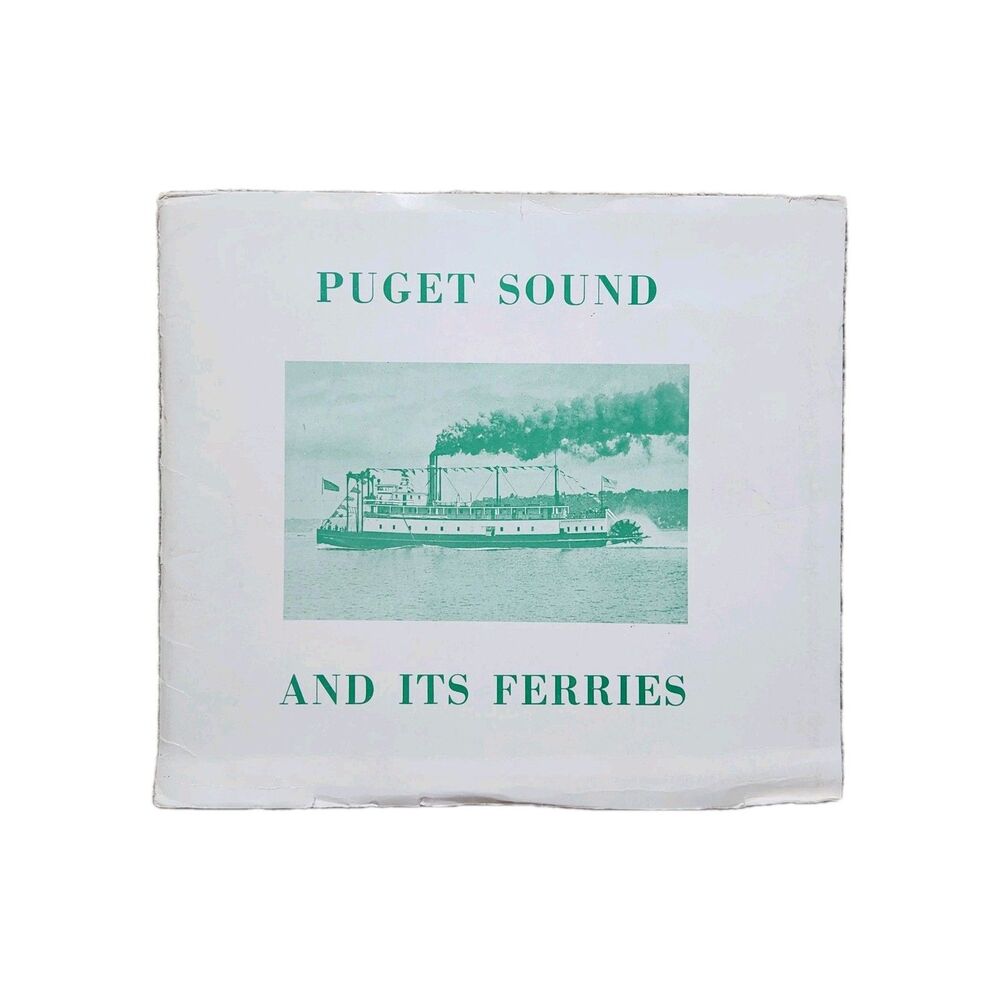 Vintage 1960 Puget Sound Ferries Folding Map C T Morgan San Juan Industries WA